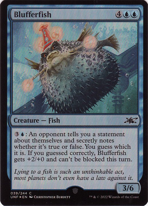 Blufferfish FOIL Artist Proof - Magic the Gathering - Unfinity
