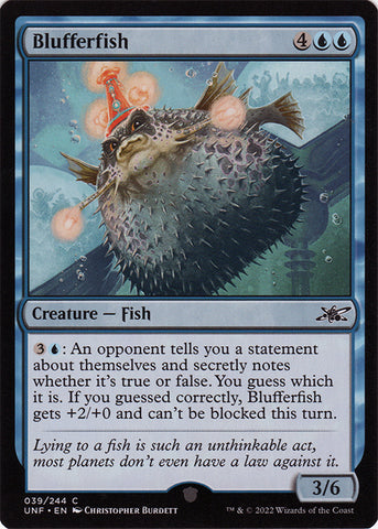 Blufferfish Artist Proof - Magic the Gathering - Unfinity