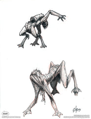 Dead Birds Film - The Creature Concept Thumbnails - Set of Three Pages of Drawings