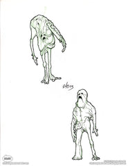 Dead Birds Film - The Creature Concept Thumbnails - Set of Two Pages of Drawings
