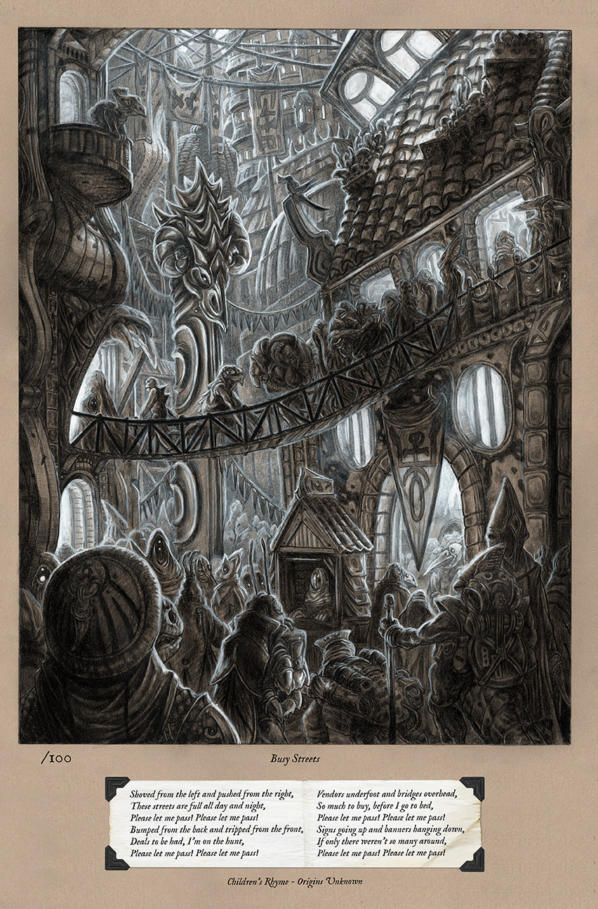 Busy Streets Fine Art Print - The Grand Bazaar of Ethra VanDalia