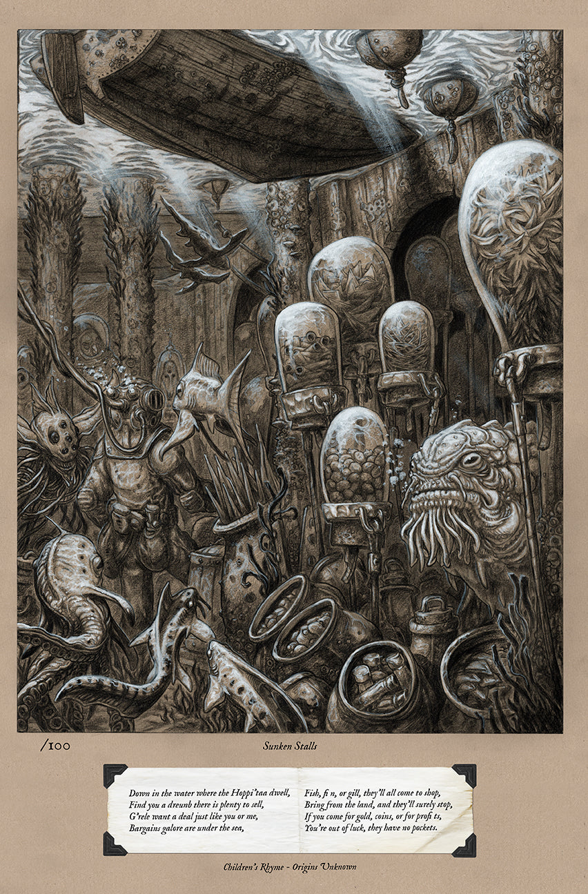 Sunken Stalls Fine Art Print - The Grand Bazaar of Ethra VanDalia