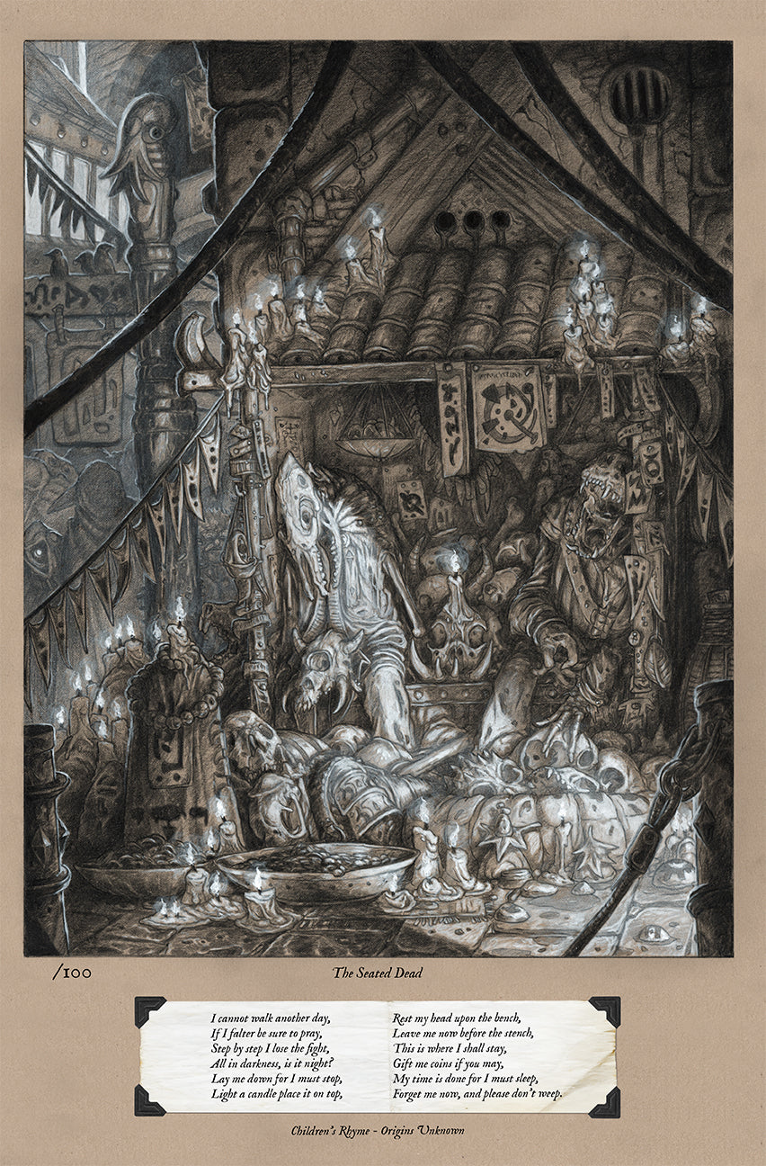 The Seated Dead Fine Art Print - The Grand Bazaar of Ethra VanDalia