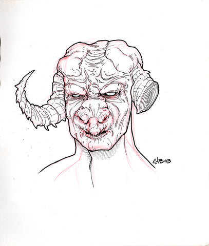 Frotor Demon Concept - Original Angel Concept Art - Set of TWO Drawings