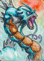 2 of 2 FINAL Breaching Hippocamp Artist Proof W/ COLOR ART - Magic the Gathering - Theros