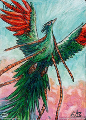 1 of 3 FINAL Coveted Peacock Artist Proof W/ COLOR ART - Magic the Gathering - Conspiracy 2: Take the Crown