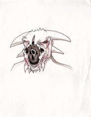 Grox'Lar Demon Concept - Original Angel Concept Art - Set of THREE Drawings