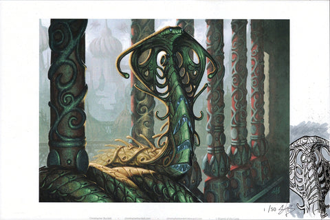 Narnam Cobra - Signed and Numbered Print with Original Drawing - #1 of 50