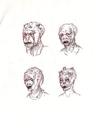 Sympathetic Demon Concept (Thumbnails) - Original Angel Concept Art - Set of TWO Drawings