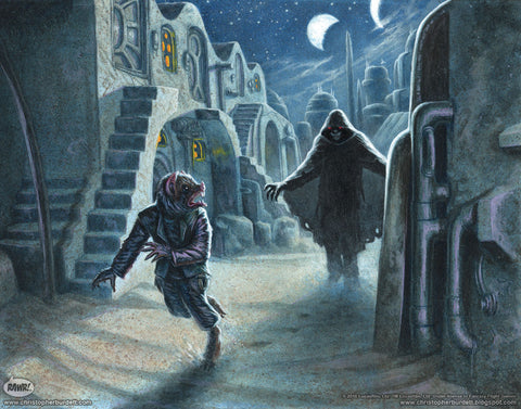 Star Wars - Hunter in the Night - Painting