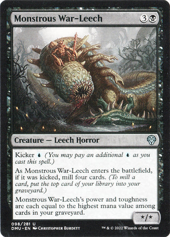 Monstrous War-Leech Artist Proof - Magic the Gathering - Dominaria United